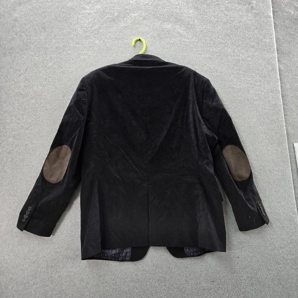 Lauren Ralph Lauren Men Blazer 44R Black Corduroy Sport Coat Button‎ Suede Elbow